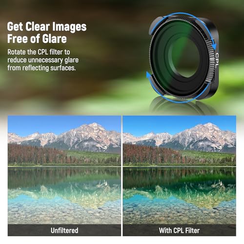 NEEWER ND & CPL Filter Set Compatible with GoPro Hero 13 12 11 10 9, 4 Pack Metal Frame 4 Packs ND+CPL