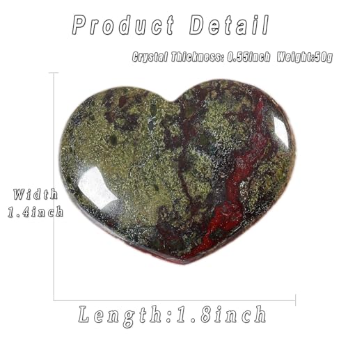 MAIBAOTA 45 mm Dragon Stone Crystals Natural Heart Stone Crystal Gifts Multicolor01