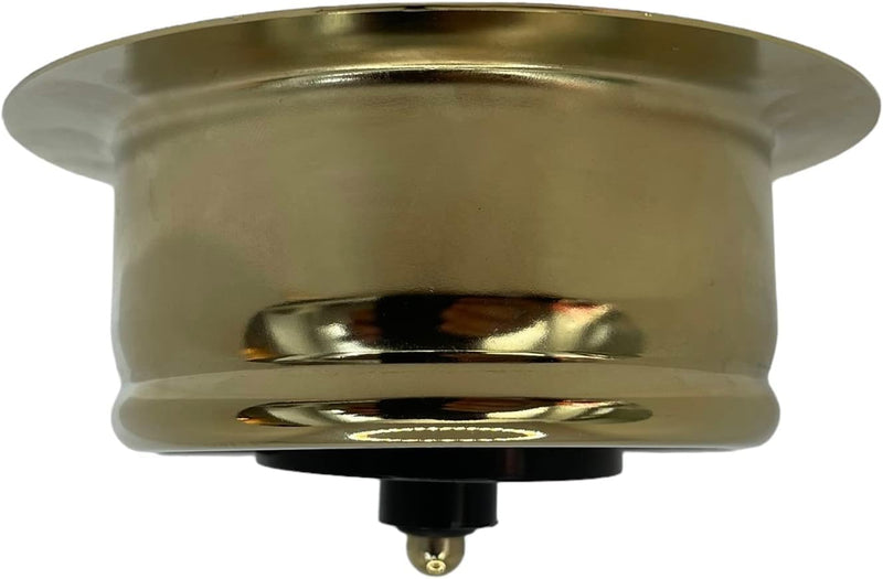 Sinkology SinkSense Kitchen Sink Disposal Flange with Stopper, Satin Gold, Solid Brass, Fits Standard 3.5 Inch Drain, Garbage Disposal Compatible