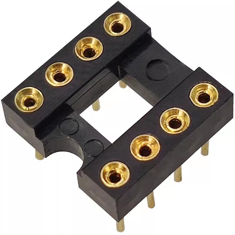 [Australia - AusPower] - 20PCS 8Pin DIP SIP Round IC Sockets Adaptor Solder Type Gold Plated Machined,for 8 DIP OP-AMP IC, MCU Straight Socket 8Pin IC Sockets 