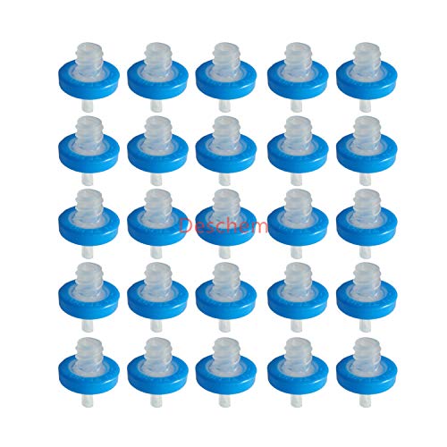 Deschem 13mm 0.22um glass fiber syringe filters, 100 pieces per box