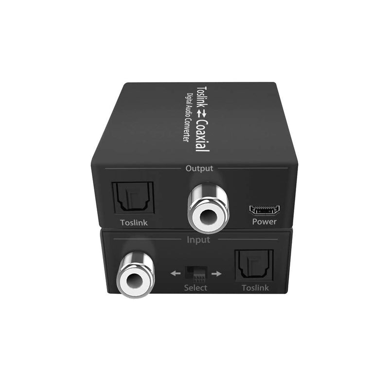 [Australia - AusPower] - Digital Coaxial to Optical Converter, Bi-Directional Coax Digital Audio Converter Optical-to-Coaxial or Coax-to-Optical Digital Audio Converter Adapter 