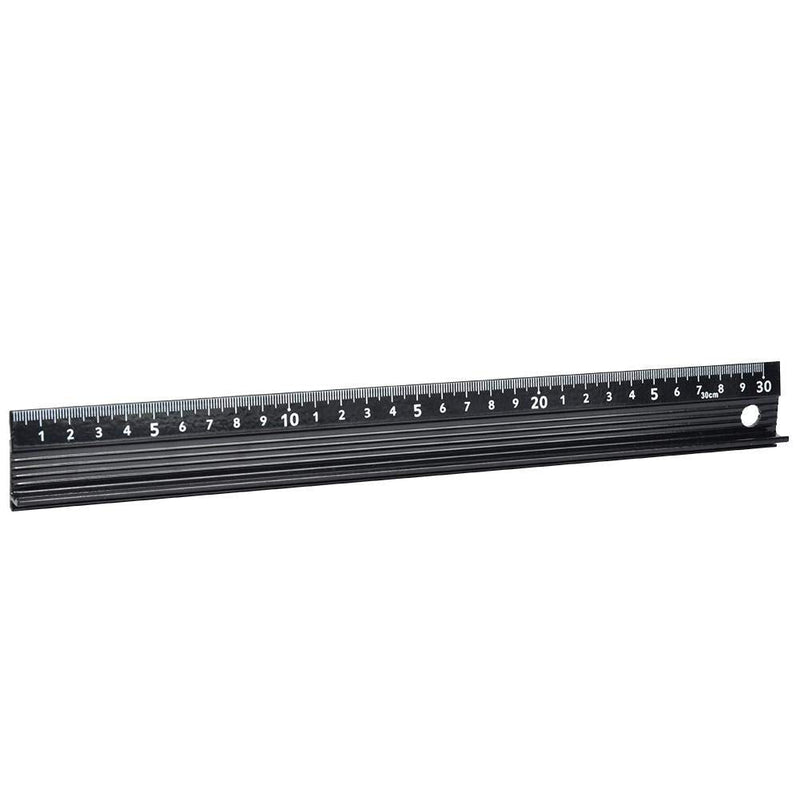 [Australia - AusPower] - L-type cutting ruler, aluminium alloy, metal craft, safety ruler, measuring tool with non-slip strips for measuring leather (L-Type 30 cm) L-Type 30cm 