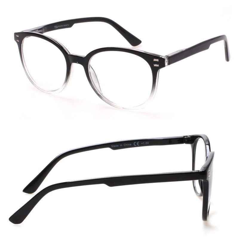 [Australia - AusPower] - 3 Pack Reading Glasses Spring Hinge Stylish Readers Black/Tortoise for Men and Women 3 Mix 2.5 x 