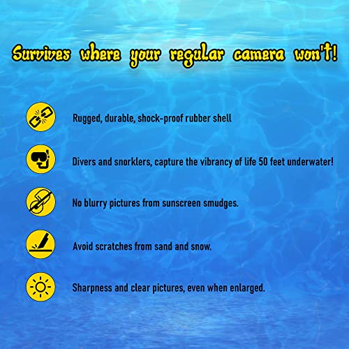 Kodak Sport Waterproof Single Use Camera with Floating Strap and Cloth 1 Pack