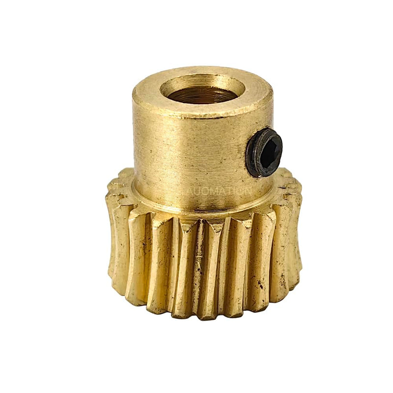 [Australia - AusPower] - Brass Worm Gear Set - 0.5 Modulus 20T 20:1 Reduction Rate 3mm 4mm Hole Diameter Right Rotation Drive Gear Box Wheel Shaft Kit (Rod-3mm bore, Gear-4mm bore) Rod-3mm bore 