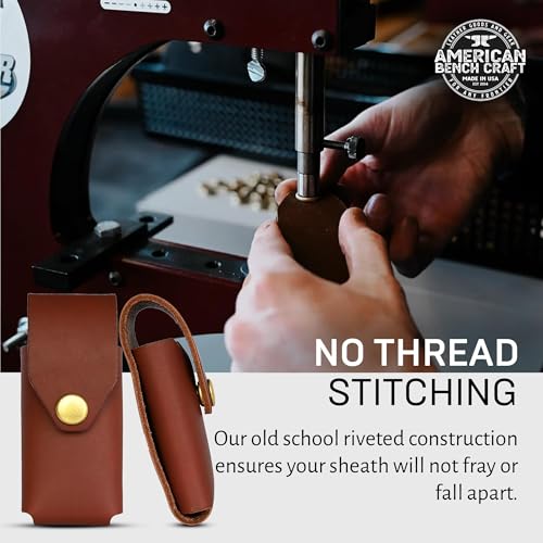 Leather Multitool Sheath for Leatherman ARC - Ultra Durable Full Grain Leather Belt Tool Holder - Multi Tool Holster for Belt w/Solid Brass Rivets - Premium Belt Accessories for Men Brown
