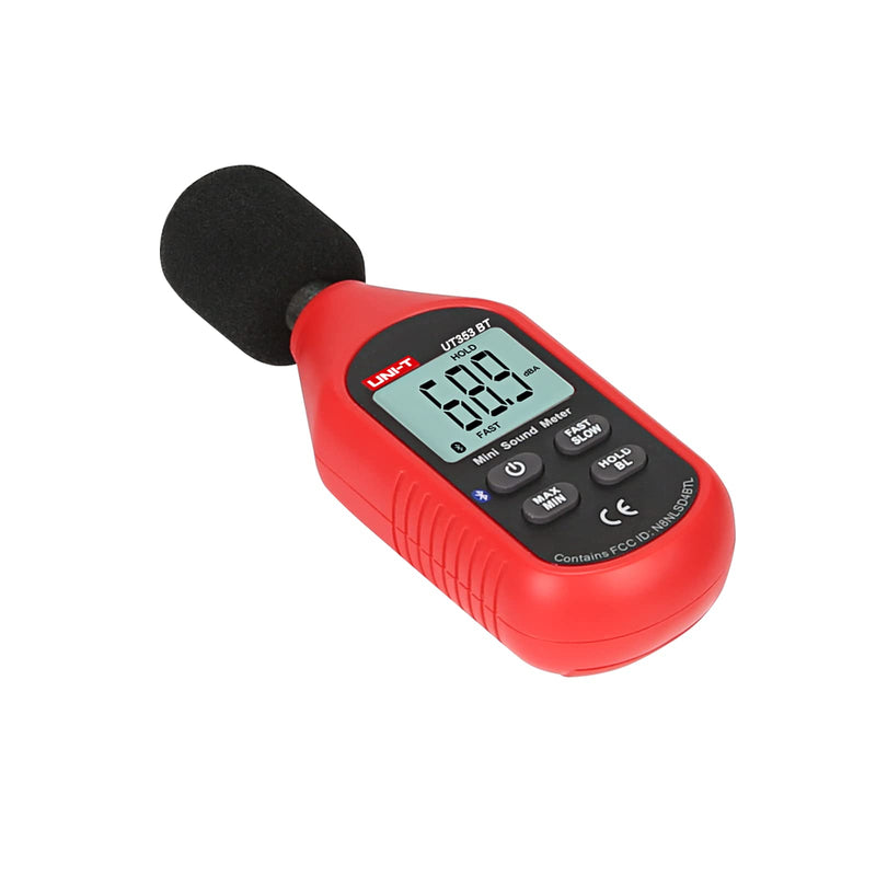 [Australia - AusPower] - UNI-T Decibel Meter UT353BT, Digital Sound Level Meter 30-130dB Audio Noise Volume Measure Device Free App for IOS/Android, Max/Min Fast/Slow Data Hold LCD Backlit Auto Shutdown 