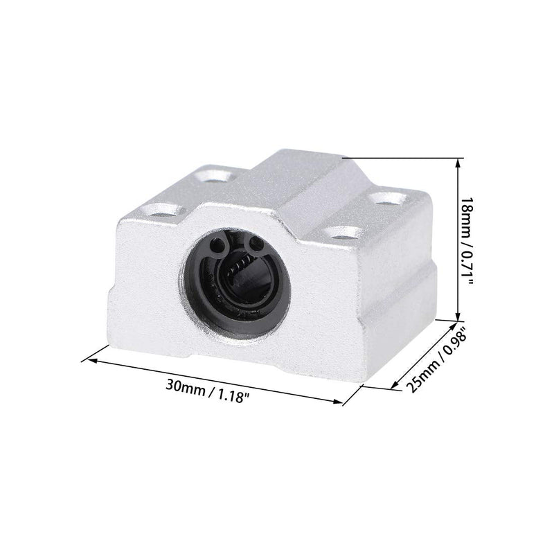 [Australia - AusPower] - uxcell 6mm Linear Ball Bearing SCS6UU Slide Block Units, 6mm Bore 2pcs 