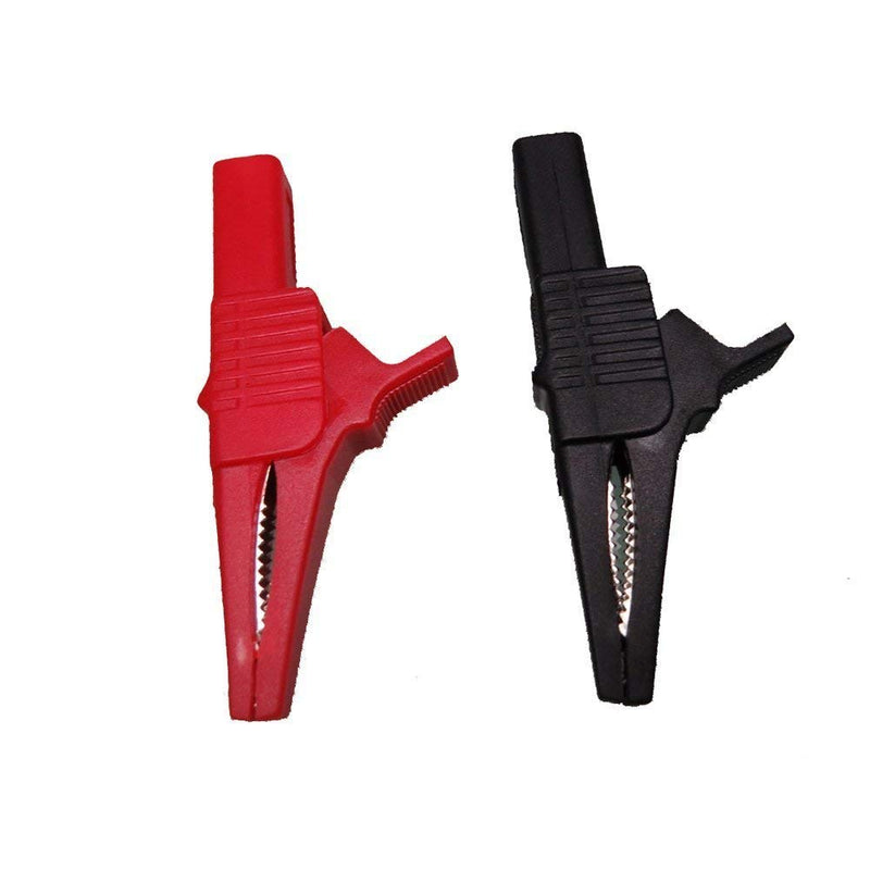 [Australia - AusPower] - 5sets AC262 Testing Probe Insulated Alligator Crocodile Clip Clamps 4mm Banana Plug Socket 5pcs Red and Black 5 