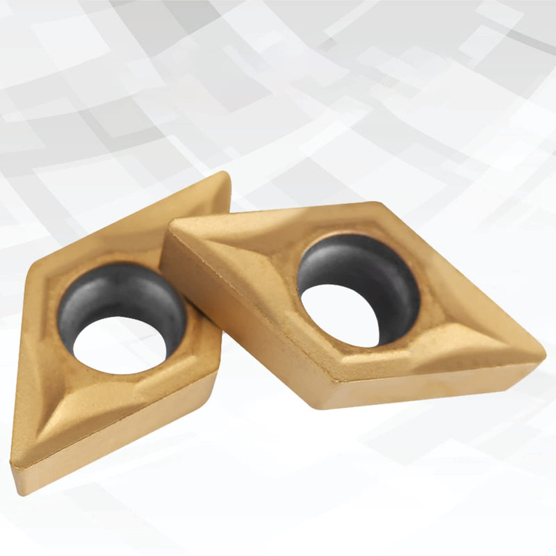 [Australia - AusPower] - Akozon CNC Carbide Tip Inserts Pack of 10 Solid Carbide Reversible Blade Cutting Tool DCMT070204 US735 DCMT51.51 