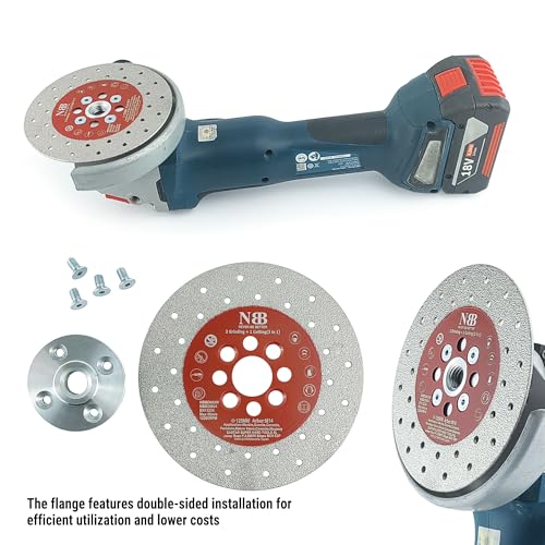 NBB Welded Diamond Disc 3 in 1 High Efficiency and Life Grinding in Granite, Marble, Ceramic, Tiles, Porcelain, Natural Stone, Dry Stone, 22.23 mm, Connected to Angle Grinder (1, Medium)