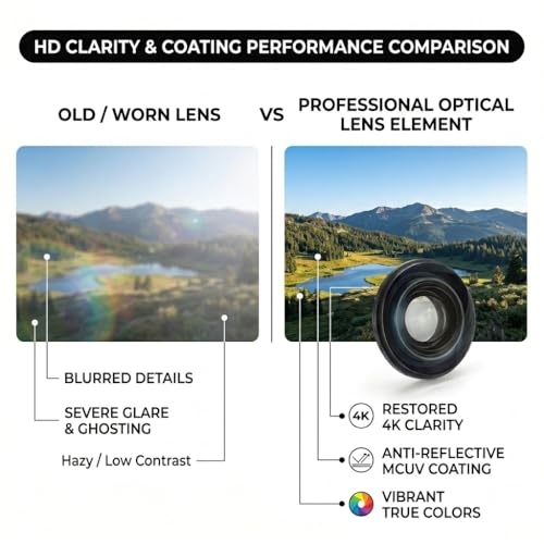 Morus 100% Camera Lens Replacement for DJI Avata 360 Drone, HD Clear Imaging Repair Lens with Disassembly Tool Kit, Perfect for Damaged Lens Replacement (2pics) 2pics