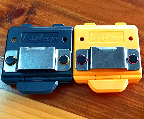 Lzdrason yellow tape measure holder clip-on belt tool holder, 1 pack