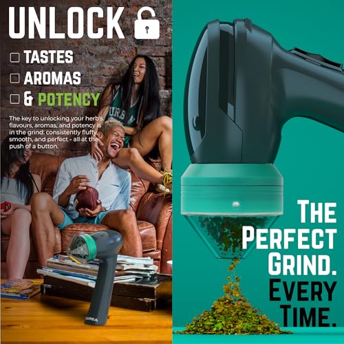 Mamba Lite Electric Seed Grinder, USB-C Rechargeable Spice Mill, Gray 0.75g