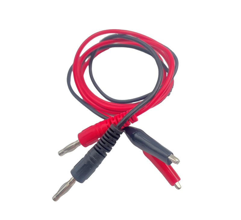 [Australia - AusPower] - 4Pcs 4mm Banana Plug to Alligator Clips Test Leads Electrical Crocodile Clip Copper Wire Cable Set 100cm/3.3ft (2pcs Red + 2pcs Black) 