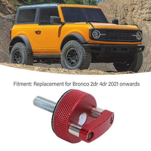 Pissente red M8 1.25 thread hard top quick removal thumb screws, 8-piece set for 2-door and 4-door vehicles