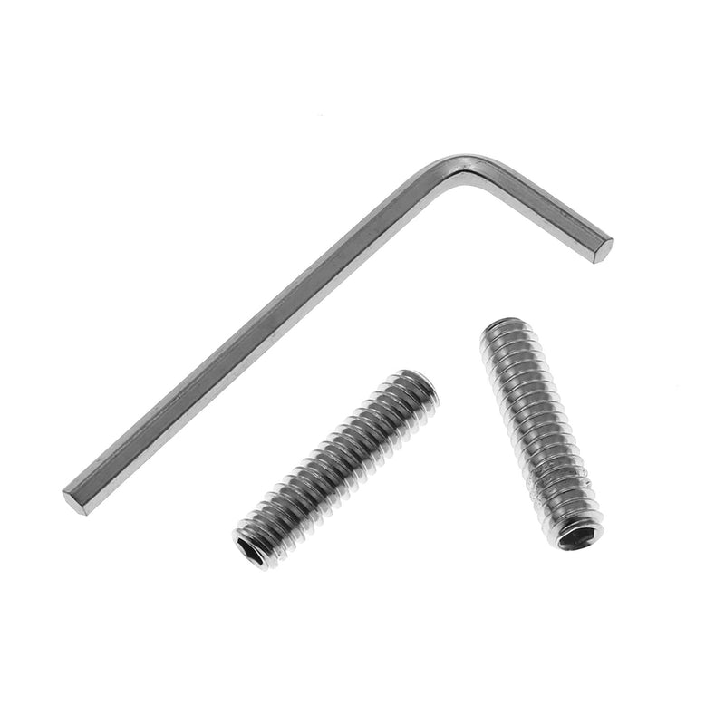 [Australia - AusPower] - BAIRONG 10pcs 304 Stainless Steel Allen Head Hex Hexagon Socket Flat Point Set Screw End Grub Headless Bolt 1/4-20 x 1" with Hex Drive Wrench 1/4-20 x 1 Inch 