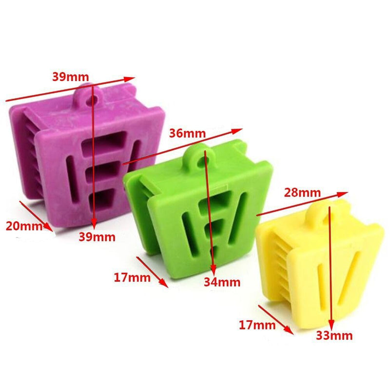 [Australia - AusPower] - Dental Bite Blocks Mouth Props Silicone Dental Bite Blocks Multi Size Mouth Opener for Child Kids Adults Teeth Clenching Small (Yellow-10 Pack) Yellow-10 