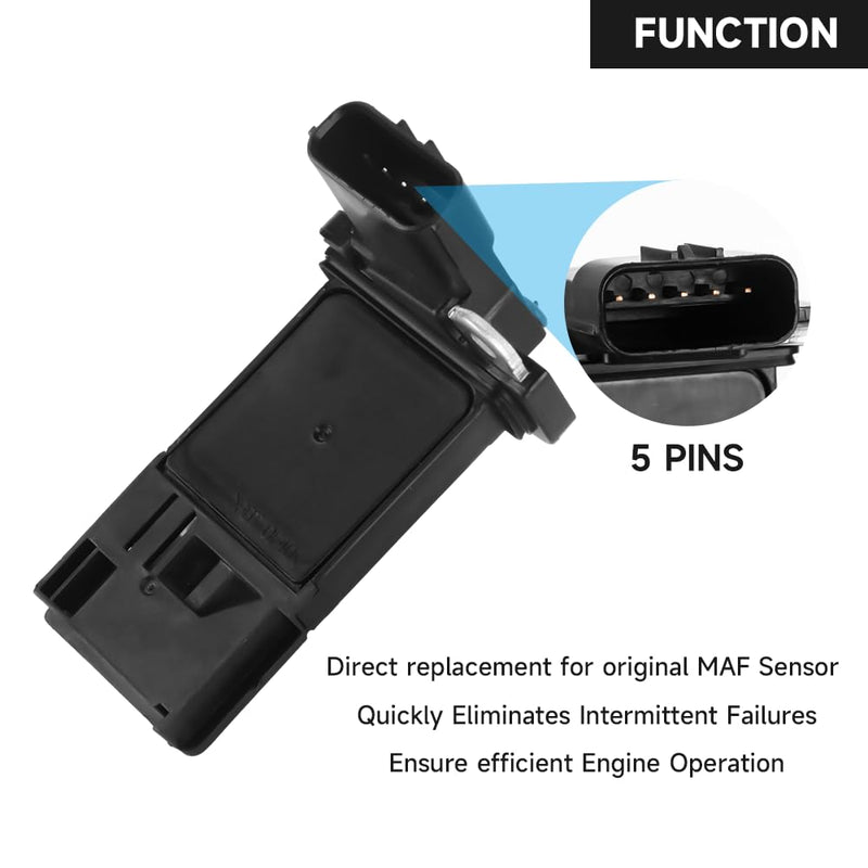 Mass Air Flow Sensor Meter Sensor MAF Sensor - Compatible for Honda Accord 2.4L L4 - Gas 2003-2004 [DX, EX, LX] - Replace Part 37980RV0A01 37980RNAA01 37980-RNA-A01