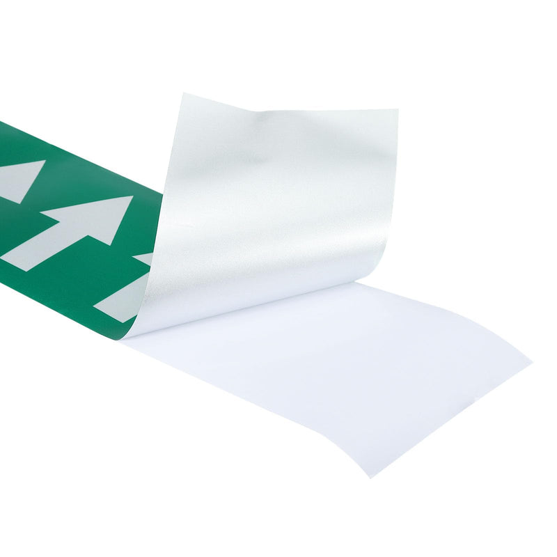 PATIKIL Directional Flow Arrow Tape 4" x65', Adhesive Pipe Identification Marking Stickers for Pipe Flow Labeling, White on Green 4"x65'