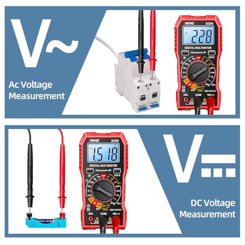 ANENG digital multimeter tester with AC/DC voltage, DC current, and auto voltmeter display