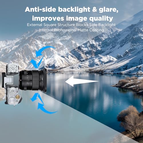 Haoge Metal Square Bayonet Lens Hood for Fuji New XF 23mm f/1.4 R LM WR,XF33mm F1.4 R WR Lens Replaces Fujifilm LH-XF23-II, on X-T4 X-T5 X-Pro3 X-S20 XE4 Camera