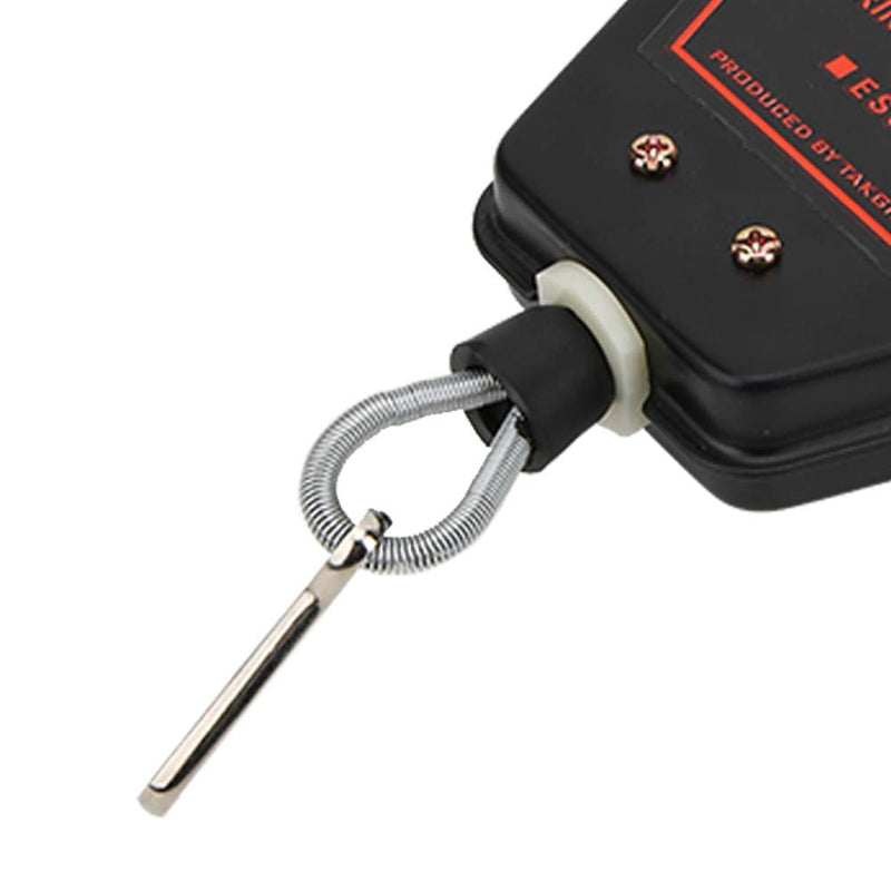 [Australia - AusPower] - Spring Scale Retractable 0.6 to 2.0 kg Capacity Heavy Duty Hanging Tool Holder ES620 (Black) 
