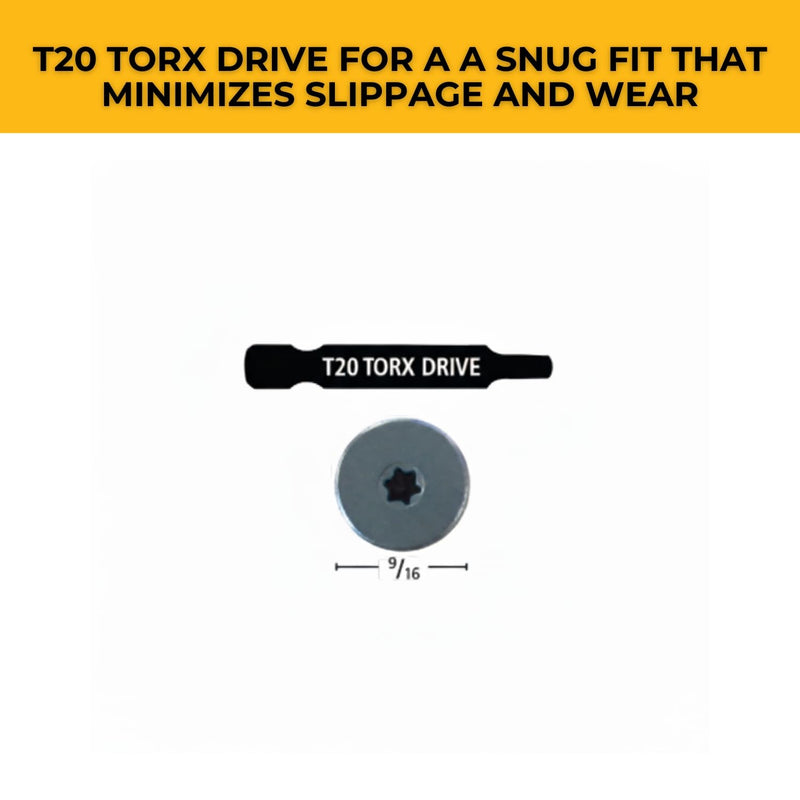 FastCap PowerHead Wood Screws, 1.25-Inch, T20 Torx Drive, 200-Pack | Flat Head, Self-Tapping Drill Point, Zinc Finish, Designed for Cabinetmaking, Woodworking & Construction Projects, 99974