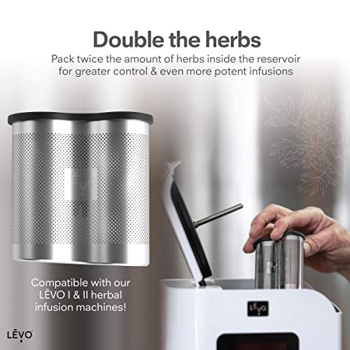 LĒVO Power Pod - Stainless Steel Herb Pod Accessory for LĒVO I & LĒVO II Herbal Infusion Machines - 2x Capacity for More Potent Homemade Herbal Infusions