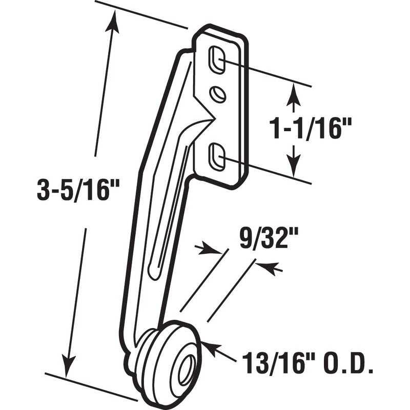 [Australia - AusPower] - Prime-Line R 7148 13/16 Right Hand Drawer Track Roller, Mill 