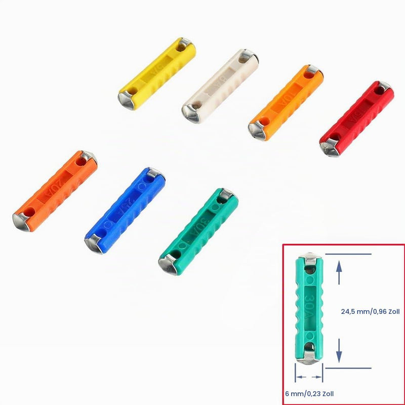 Gebildet Pack of 50 8A Torpedo Car Fuses Torpedo Fuses Assortment Classic Car Fuses for European Vehicles