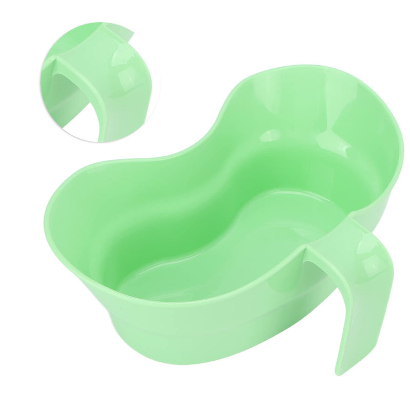 Sonew Plastic Emesis Tub Emesis Basin, Vomit Basin Cup with Grip, Plastic Emesis Bowl for Elderly Bedridden Patient (Green)