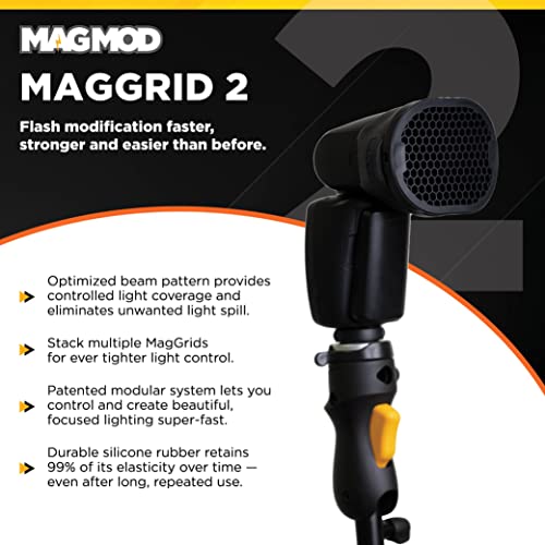 MagMod MagGrid 2 Light Modifier, Photography Lighting Flash Modifier