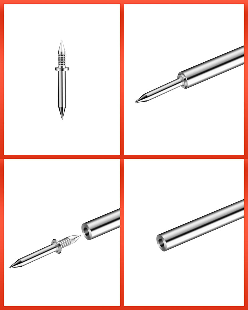 [Australia - AusPower] - Double-Head Skirting Thread Seamless Nail, Skirting Line without Marks Nail, Seamless Nail, Invisible Security Screws 120pcs+2tools 