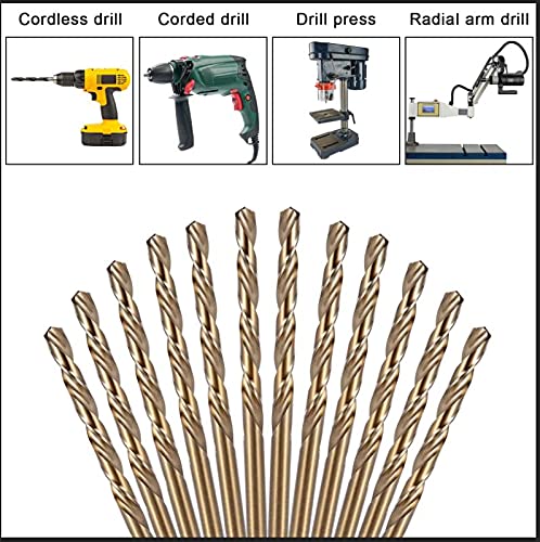 [Australia - AusPower] - 1/8 Inch Cobalt Drill Bit Set, M35 Jobber Length Twist Drill Bits,Suitable for Drilling in Hard Metal, Stainless Steel, Cast Iron,20 Pieces 1/8"(20pcs) 