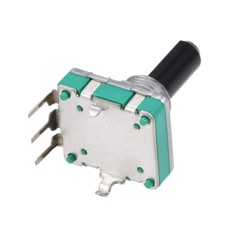 sourcing map 2pcs 360 Degree Rotating Coding Switch EC16 5 Strip 20mm D Shank Black (black 6)