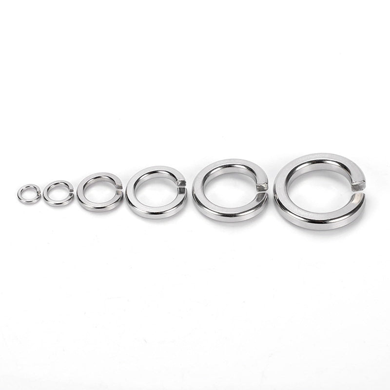 [Australia - AusPower] - M8 Split Lock Washer, Stainless Steel Spring Lock Washers 18-8 (304), 100PCS M8 Silver 