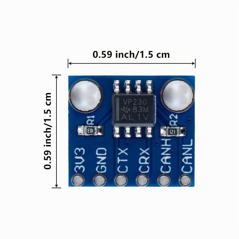 SN65HVD-230 CAN Bus Module VP230 Communication Module Can Bus Transceiver Breakout Board Pack of 5