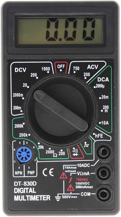 [Australia - AusPower] - DT-830D Digital Multimeter with Buzzer Square Wave Output Voltage Ampere Ohm Tester Probe DC AC LCD Overload Protection 
