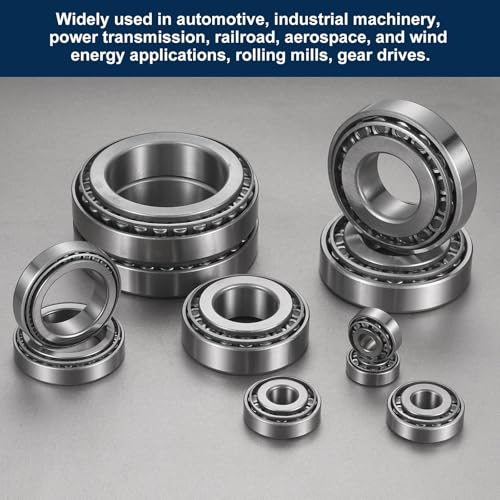 sourcing map 2 Set 32009X Tapered Roller Bearing Cone and Cup Set, 45mm Bore x 75mm OD x 20mm Width Bearing Steel Wheel Bearings Set with Gloves