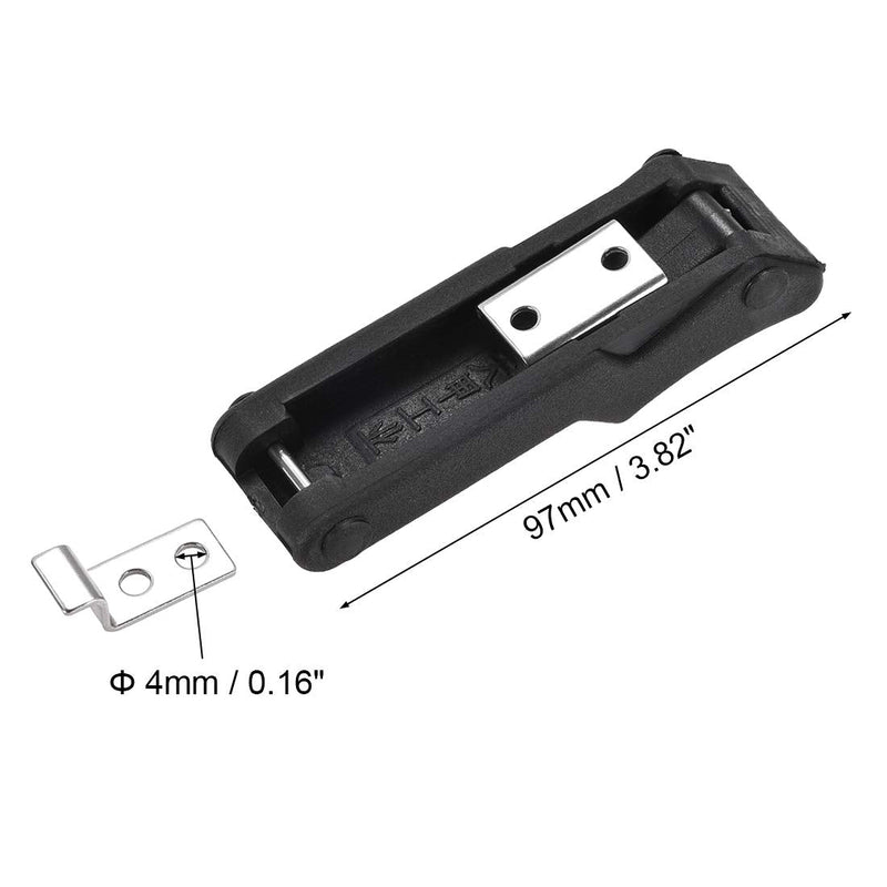 [Australia - AusPower] - uxcell Rubber Flexible SUS304 Stainless Steel Soft Draw Latches Hasp W Concealed Keeper 