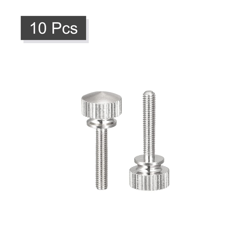 [Australia - AusPower] - uxcell Knurled Thumb Screws, M3x16mm Brass Shoulder Bolts Grip Knobs Fasteners, Nickel Plated 10Pcs 