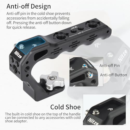 Nitze Mini Camera Top Handle, Cold Shoe Top Handle - PA28M-D3