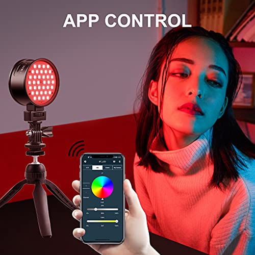 GVM RGB Video Light 3000mAh Rechargeable LED Lighting CRI 97+RGB+Bi-Color Double Sided LED Photography Light 2700K-6500K 360°Full Color Double Sided led Video Light for Photography, Vlogging gvm led light