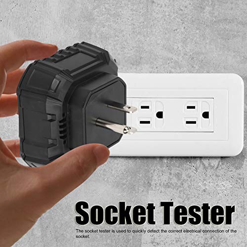 [Australia - AusPower] - HT107B 90-250V Socket Tester 3-Pin Outlet Tester Receptacle Tester Frequency Phase Voltage Leakage Voltage Test Electric Circuit Detector 