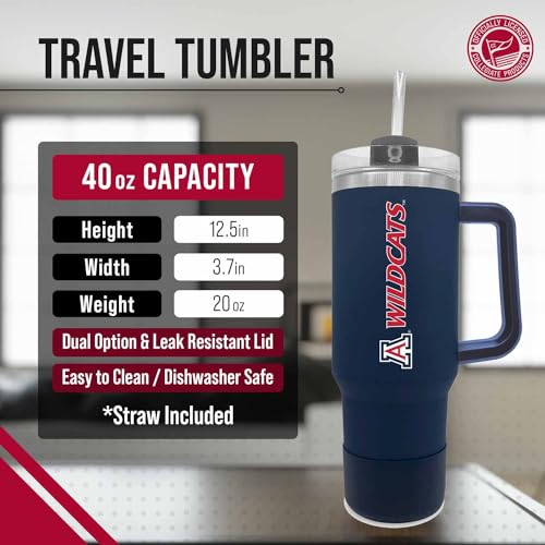 Alabama Crimson Tide 40 oz Tumbler with Handle and Straw - Crimson Alabama Crimson Tide 40 Ounces