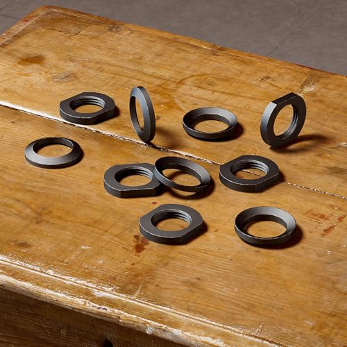 10 Pcs Combo Kits Crush Washer&Jam Nut Steel Black (308) 308