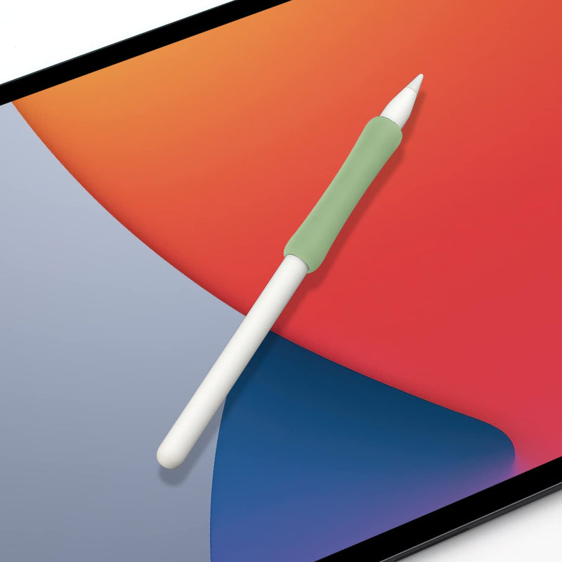 [Australia - AusPower] - ProElife 2-Pack Ergonomics Grip Holder Silicone Protective Sleeve Cover for Apple Pencil 2nd 2021 & 1st Generation iPad Pro 11'' 12.9'' 2021/2020/2018 Stylus Accessories Kits (Lavender/Green) Lavender/Green 