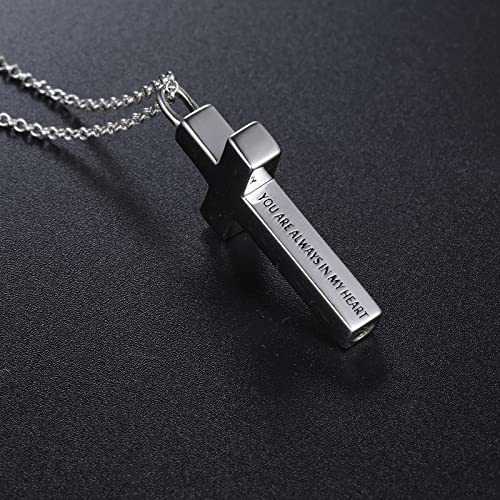 925 sterling silver cross souvenir ashes necklace urn pendant black
